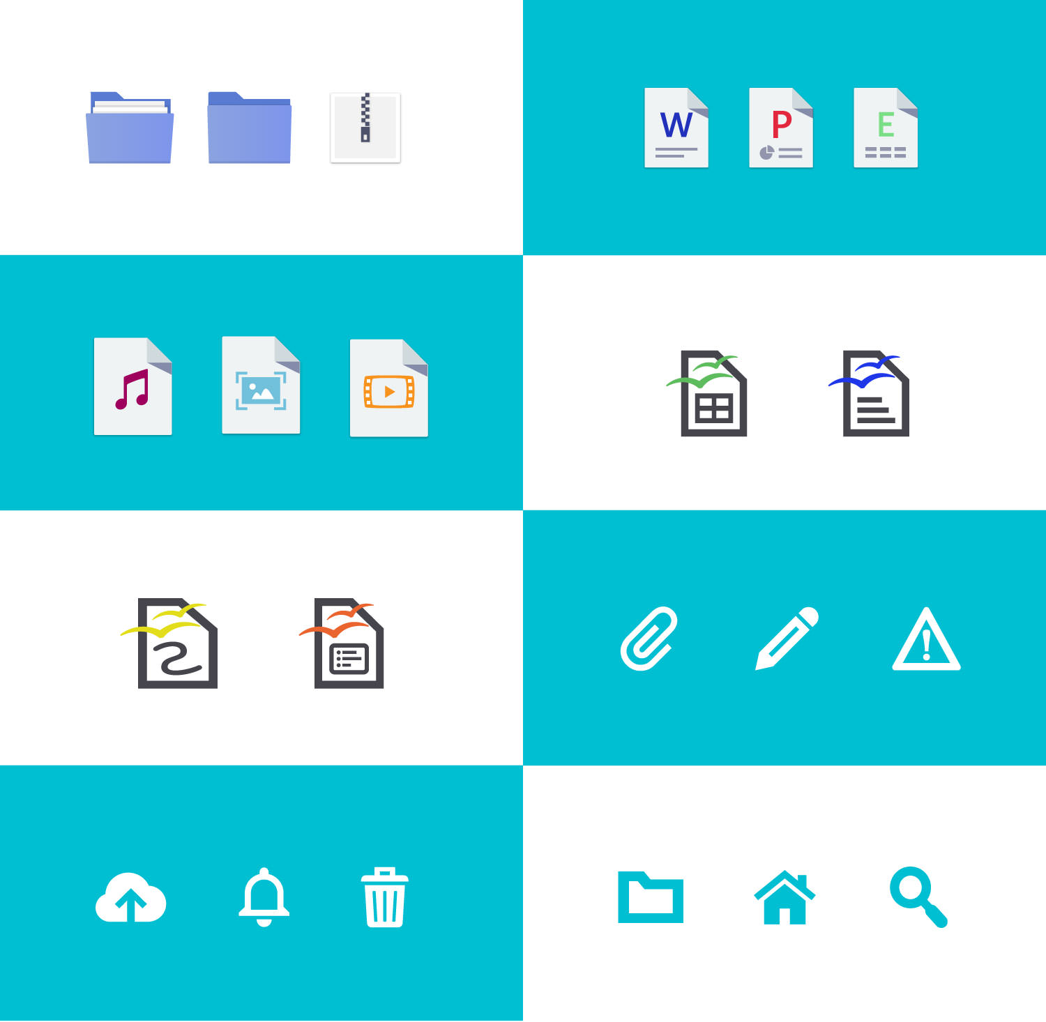 Some of the icons for open365