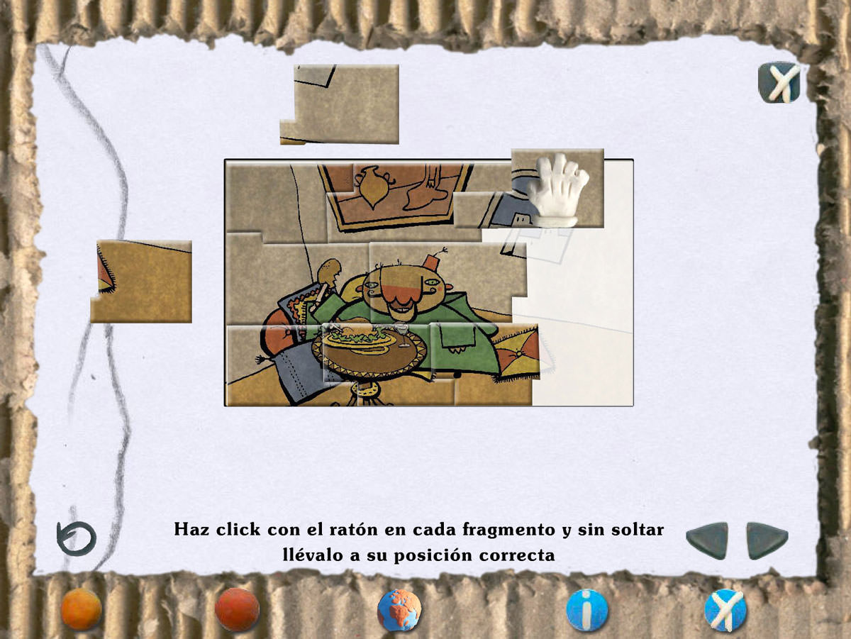 Puzle game with african illustration Un mundo de cuentos